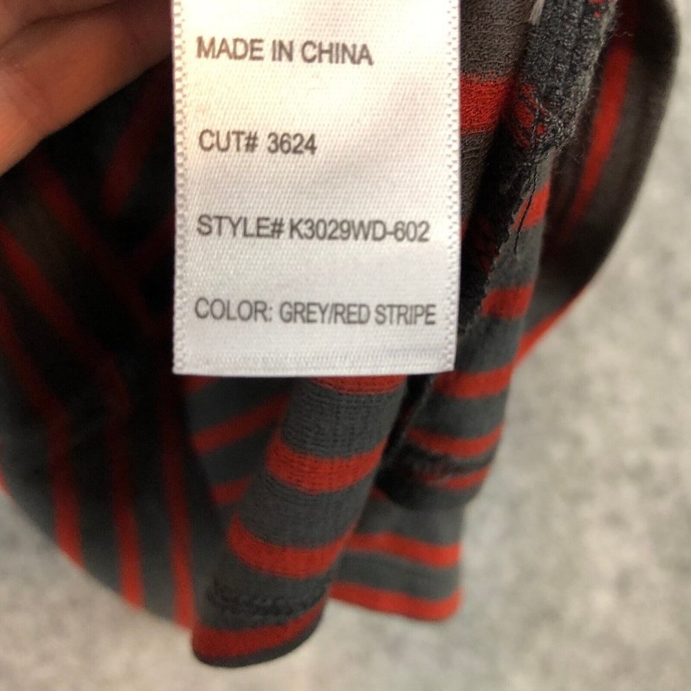 Articles of Society Tank Top S Red Gray Striped Square Neck Ribbed Knit Casual - Picture 10 of 12